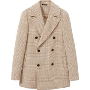 REISS BERGAMO Wool Blend Double Breasted Peacoat